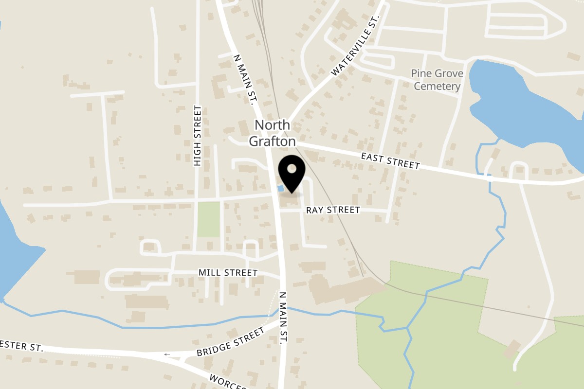 Map showing the location of Post Office Pub Restaurant on 1 Ray St in North Grafton